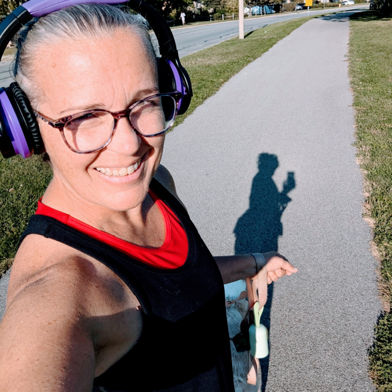 katie walking listening to growth day